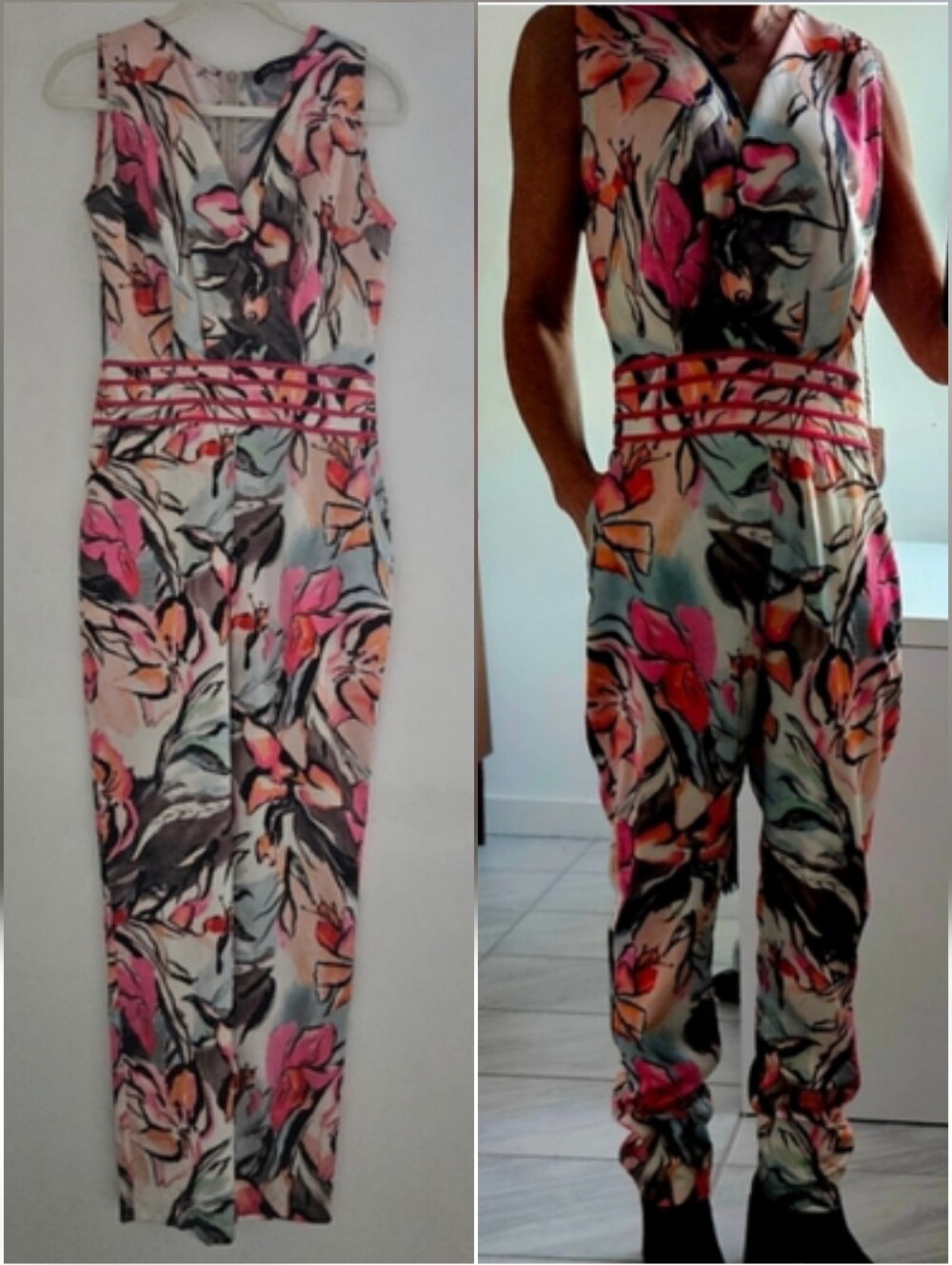 Lu & Bella Explosion One-Piece Colorful Lightweight Tank V Jumpsuit